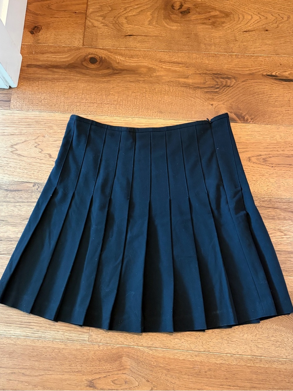 Norma Kamali Black Pleated Mini Skirt